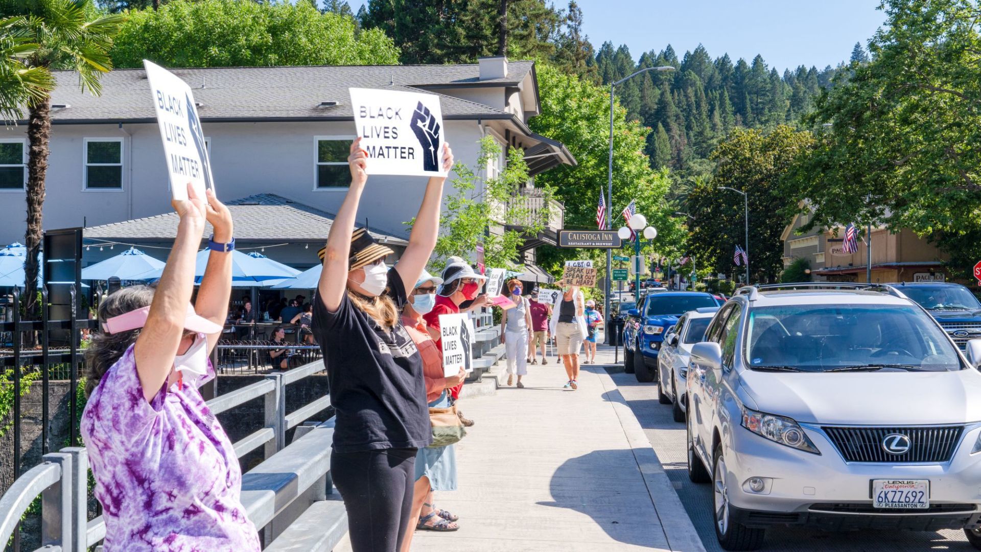Calistoga peaceful protest
